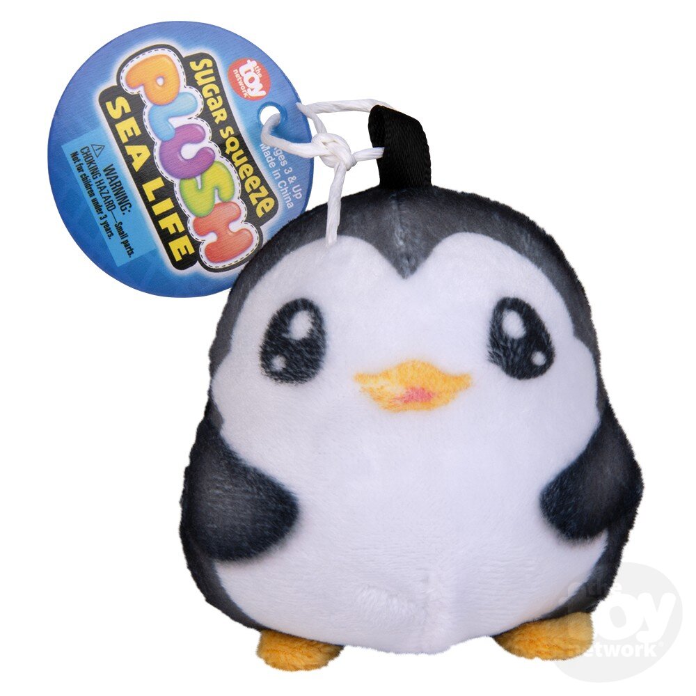 2.75-Inch Sugar Squeezable Plush Sea Life Toys