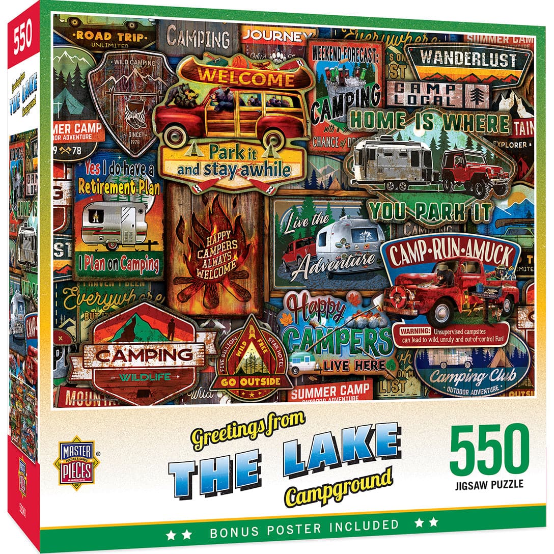 Greetings From The Lake - 550 Piece Jigsaw Puzzle for Family Fun