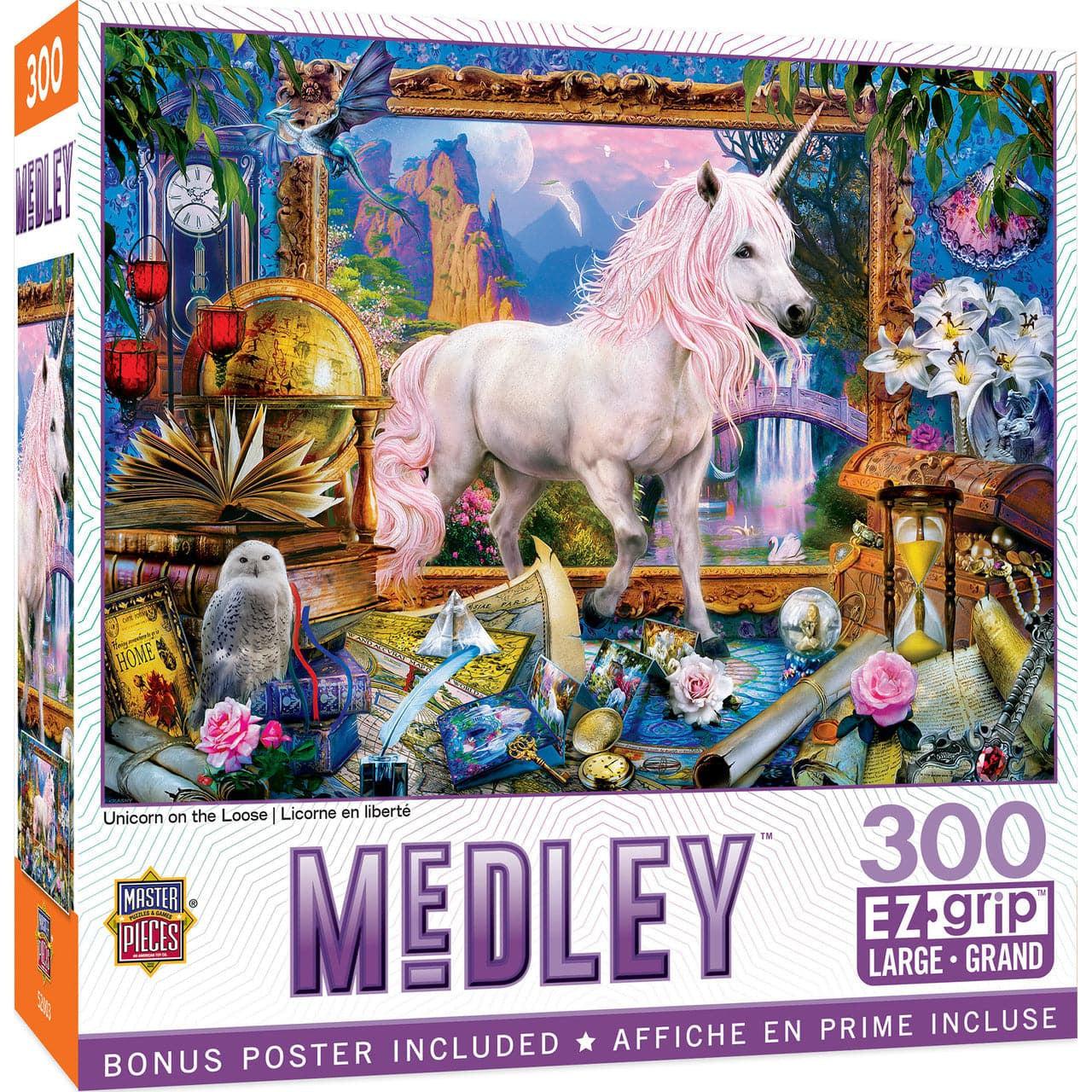 MasterPieces 18' x 24' Unicorn Fantasy 300 - Piece Puzzle with EZ - Grip Technology