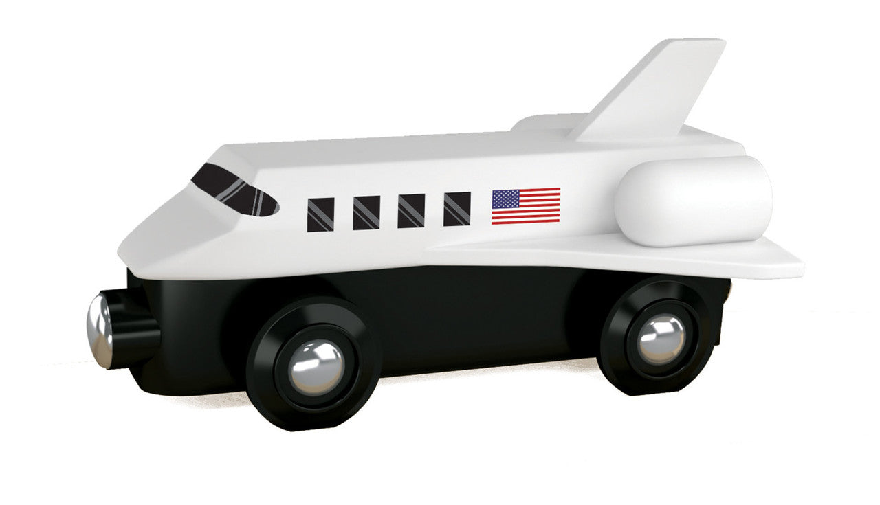 Wooden Space Shuttle Toy Train for Kids' Train Track Set