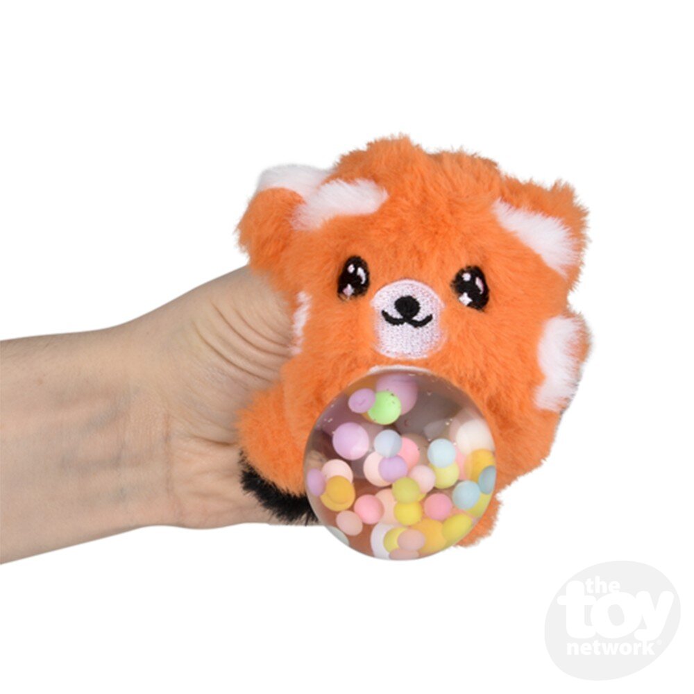 3 Soft and Fidgety Red Panda Squeezy Bead Plush Toys