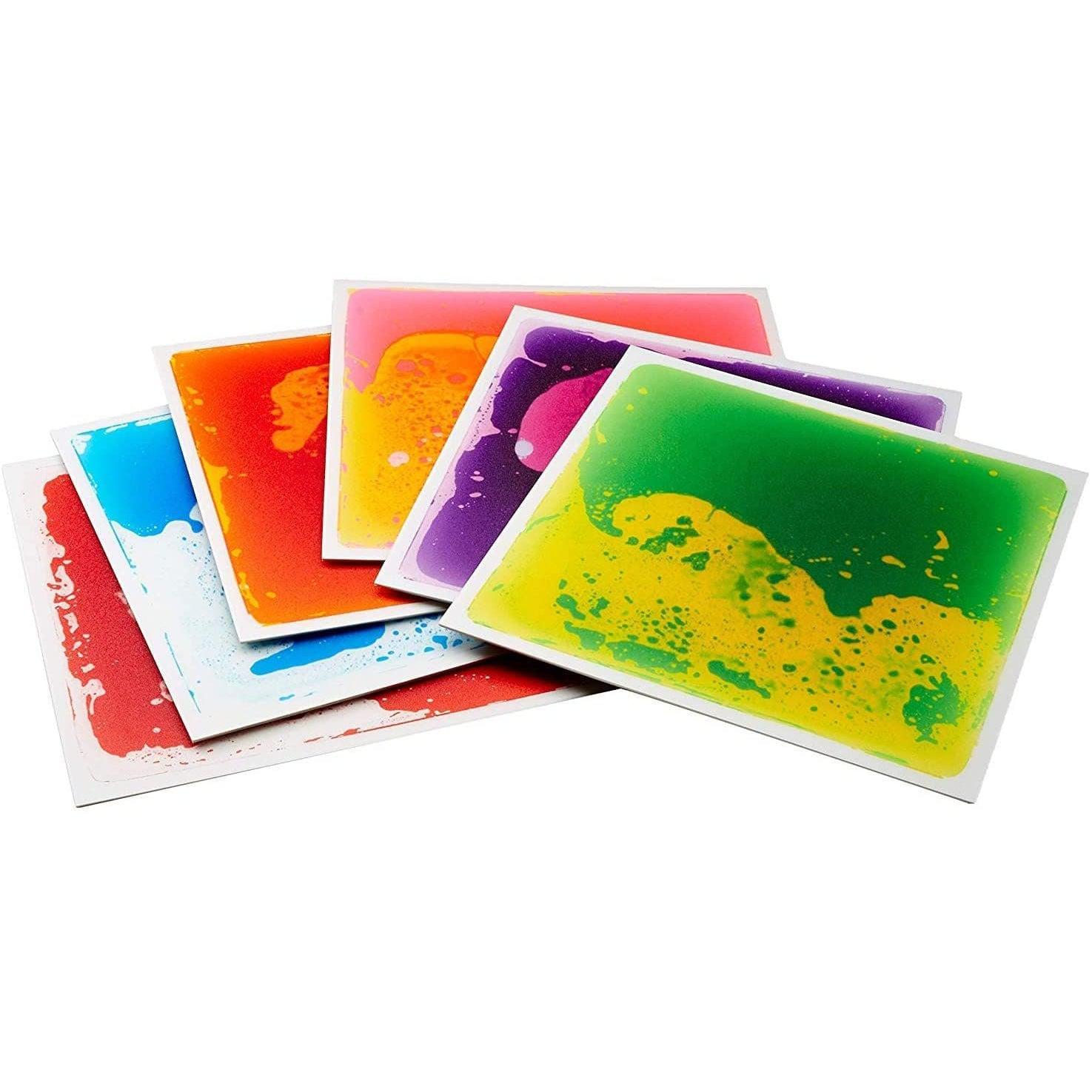 Box of 6 Modular 11.8 - Inch Square Liquid - Filled Sensory Floor Tiles
