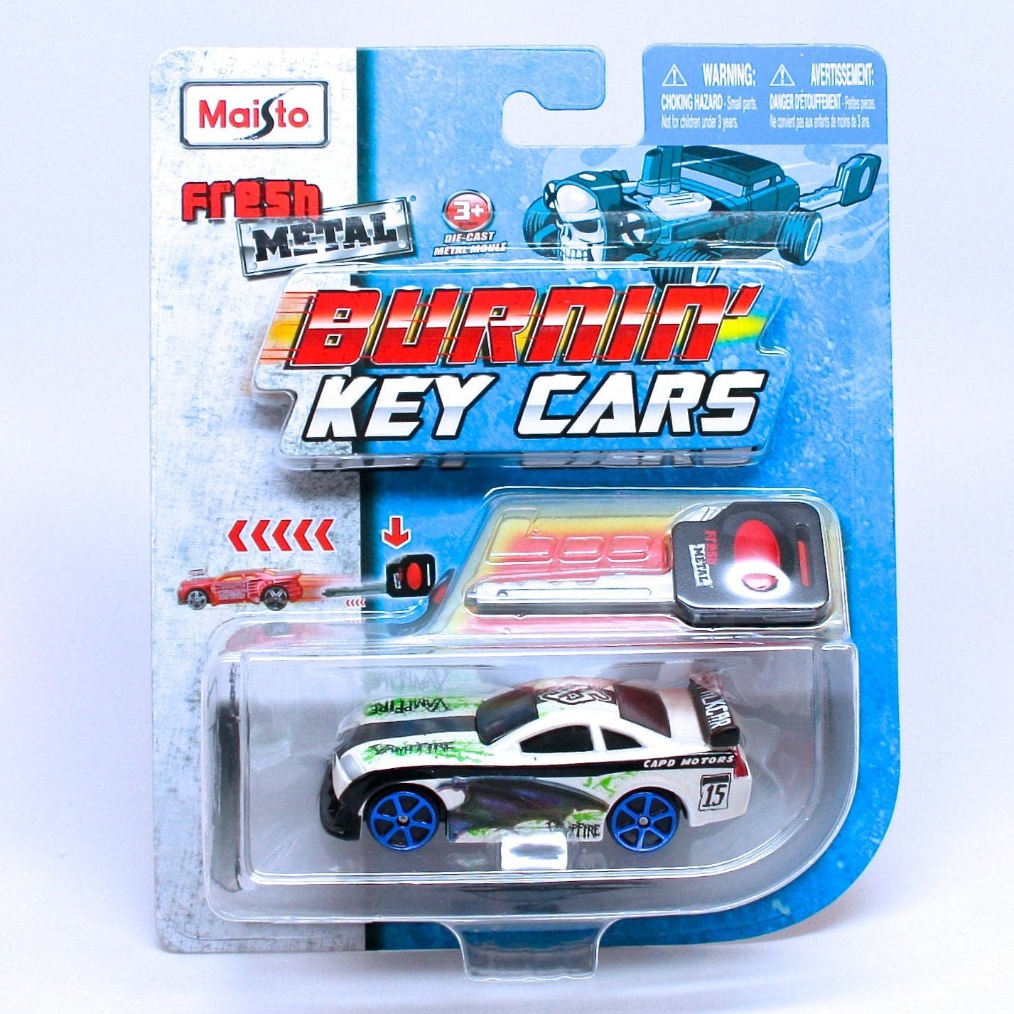 1:64 Scale Assorted Styles 3-Piece Set of Fresh Metal Burning Key Die-Cast Toy Cars
