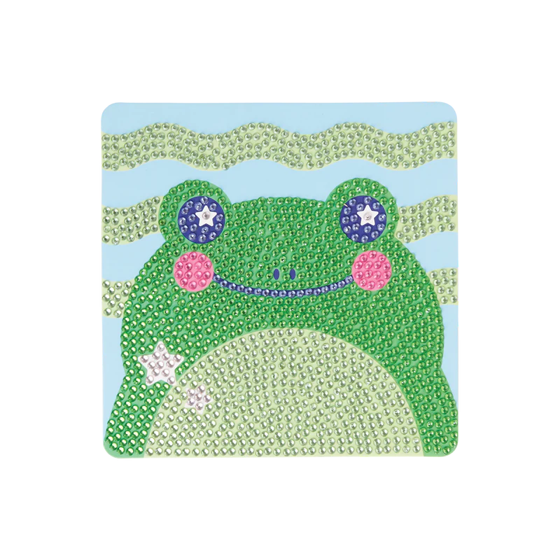 OOLY Razzle Dazzle Do-It-Yourself Gem Art Crafting Kit Featuring a Funny Frog Design