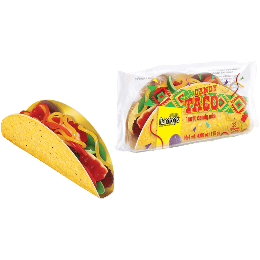 Small 4.06 oz Colorful Gummy Tacos for Fun and Parties