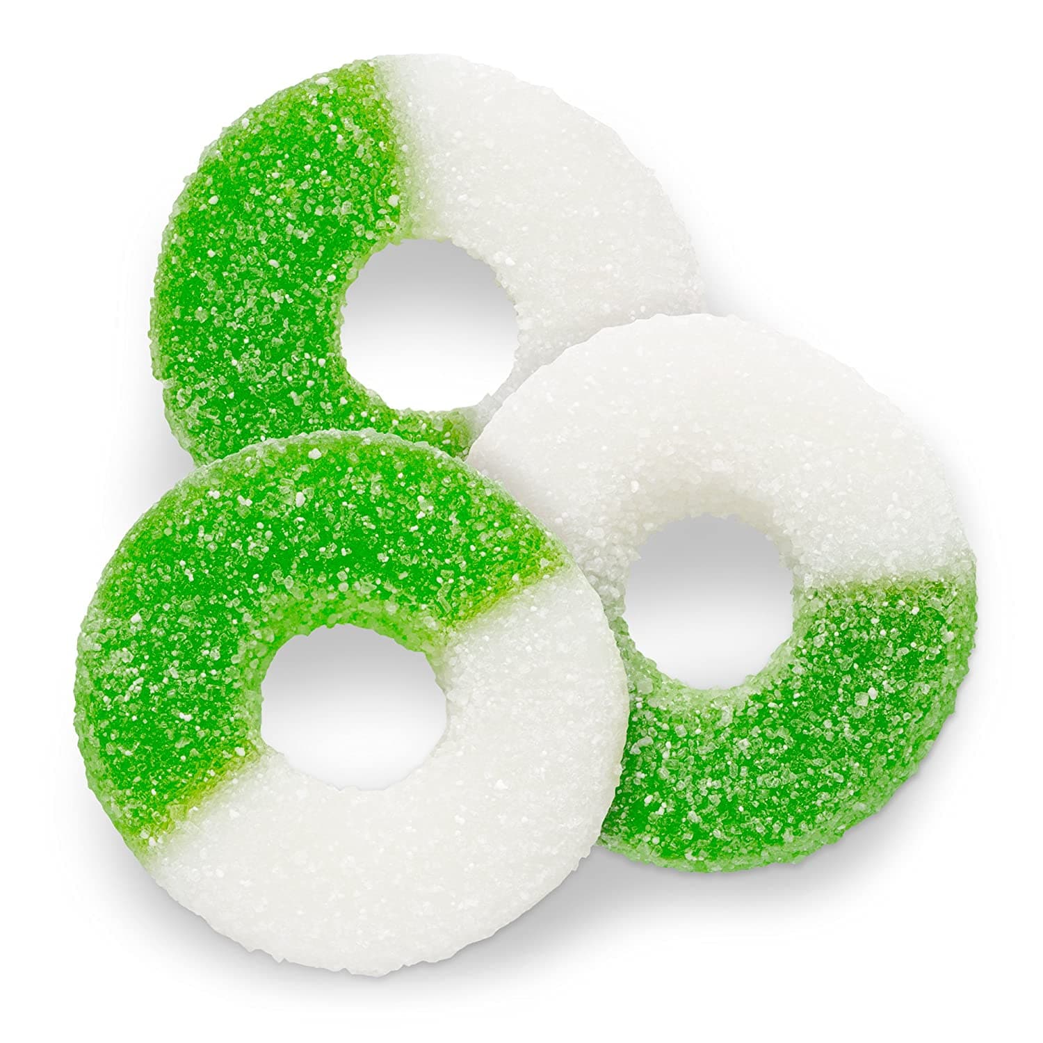 4.5 lb. Bag of Delicious Green Gummi Apple Rings