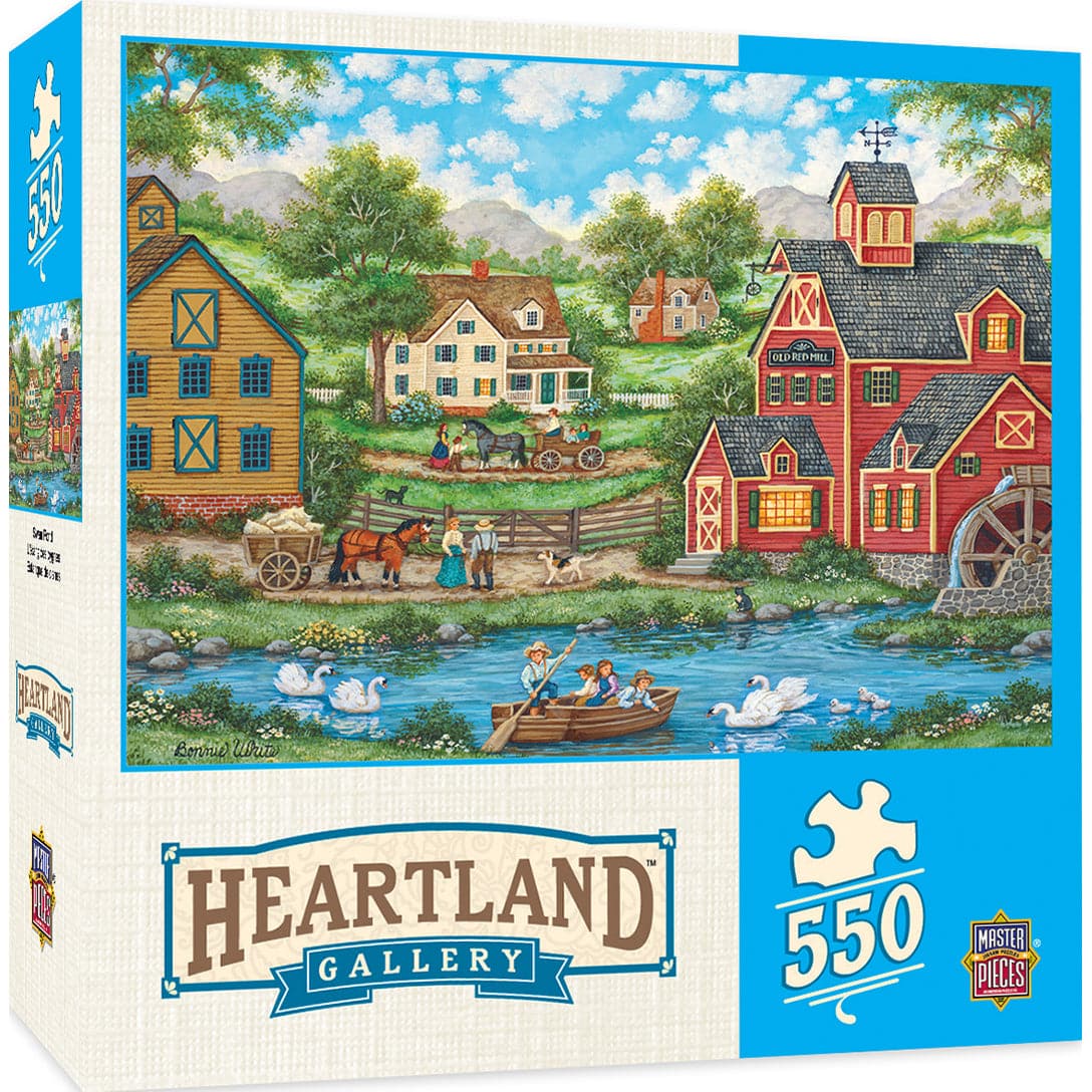 Heartland Collection - 550 Piece Swan Pond Puzzle by Bonnie White