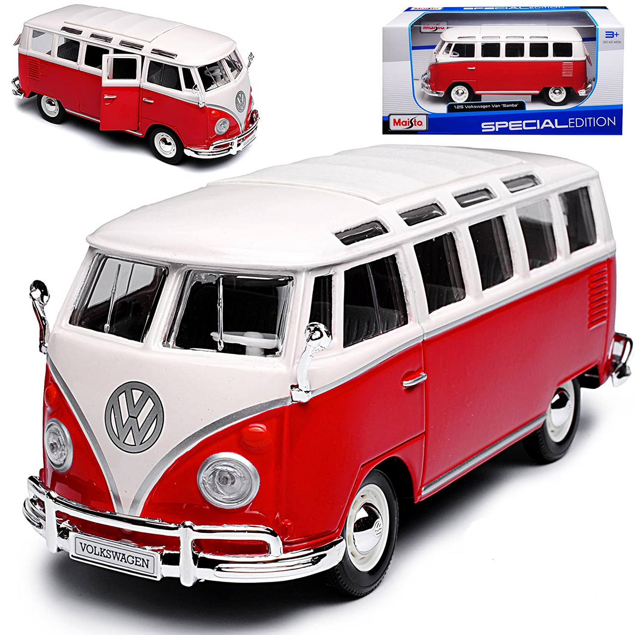 1:25 Exclusive Edition Volkswagen Van Samba with Authentic Detailing