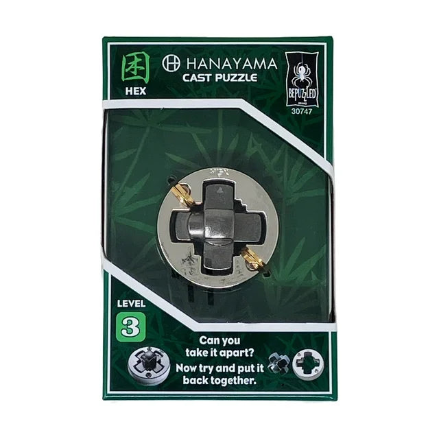 Hanayama Level 3 Cast Metal Hex Puzzle - A Challenging Brainteaser
