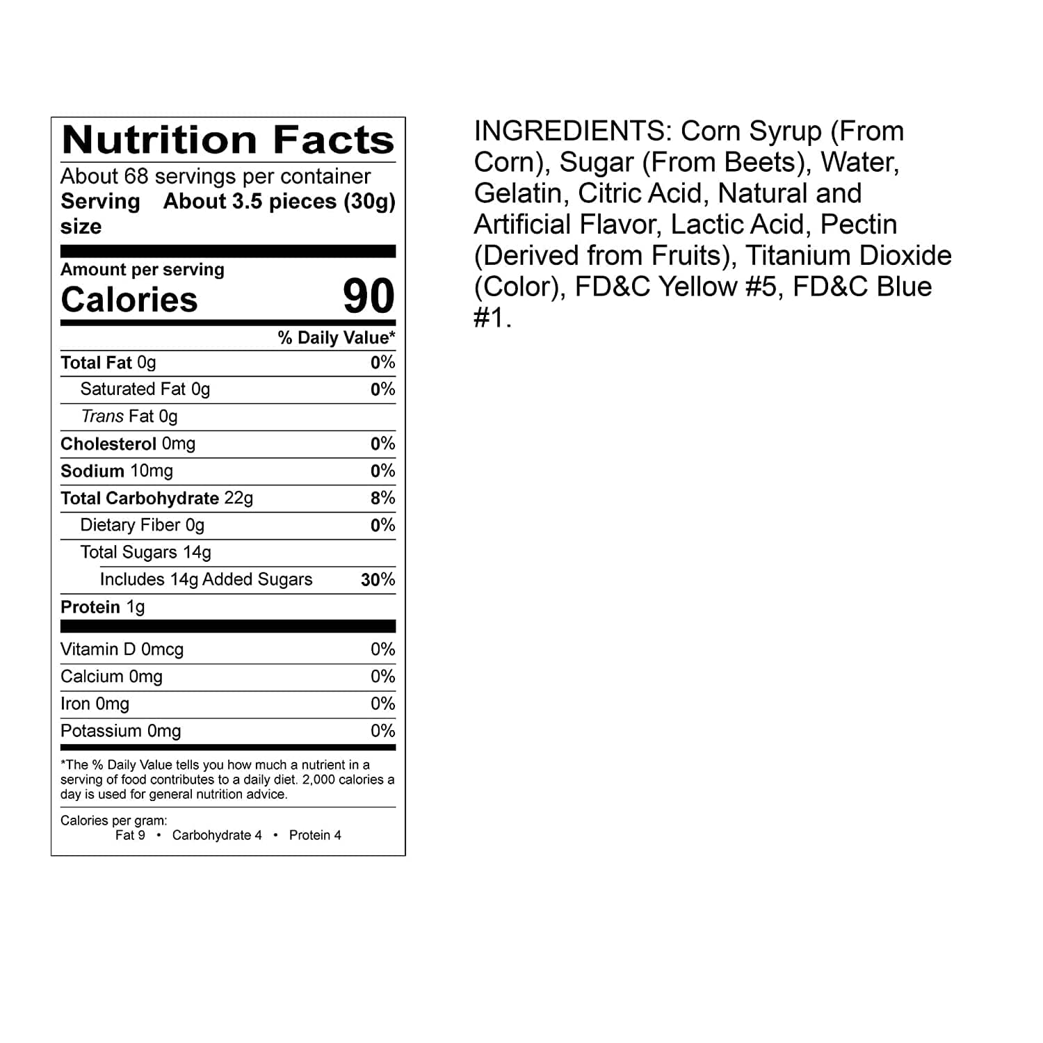 4.5 lb. Bag of Delicious Green Gummi Apple Rings