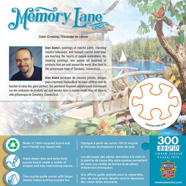 300 Piece EzGrip Memory Lane Puzzle - Cabin by the Mountain Lake