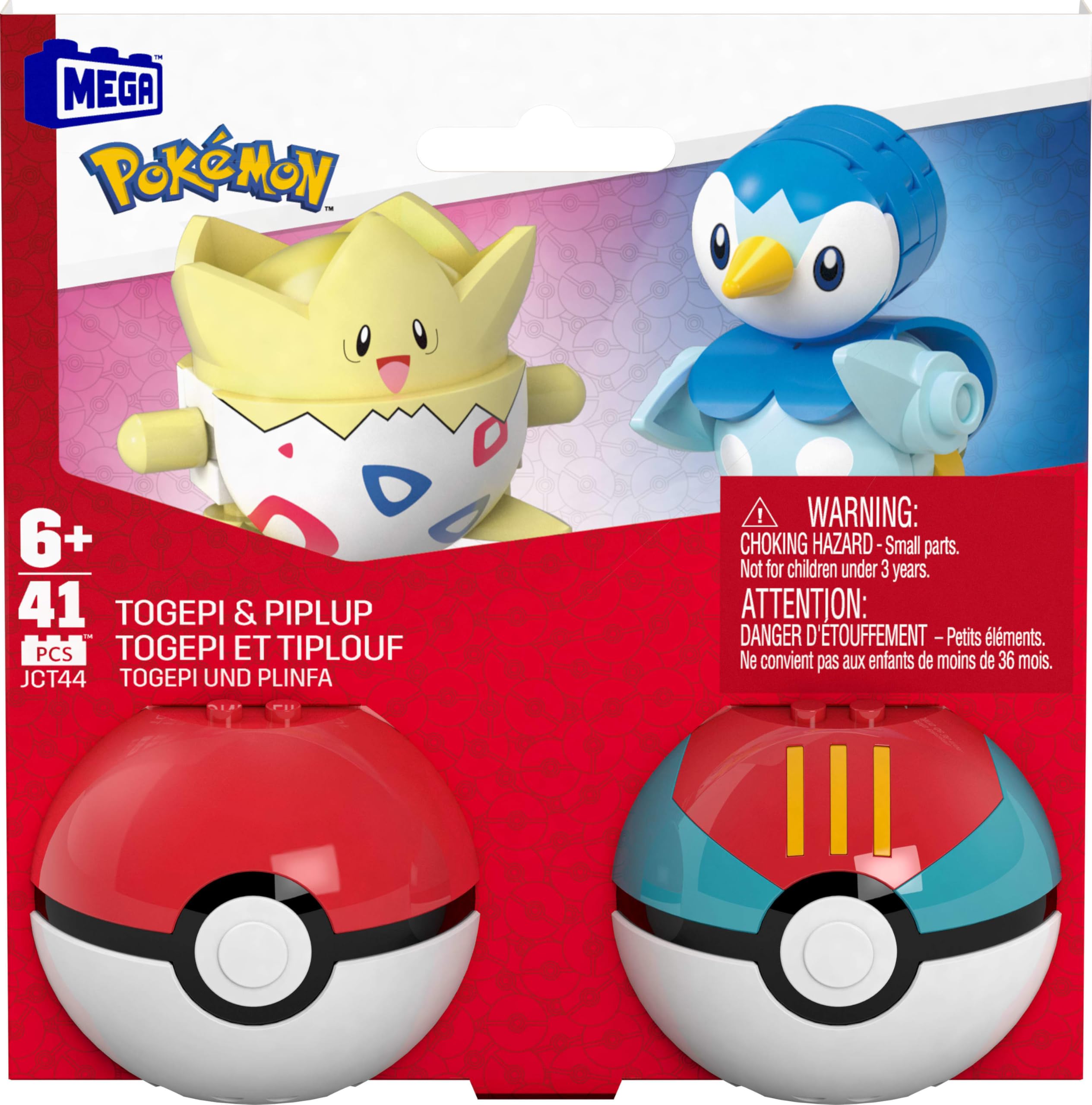 Mega Construx 2-Pack Pokémon Building Set: Togepi and Piplup