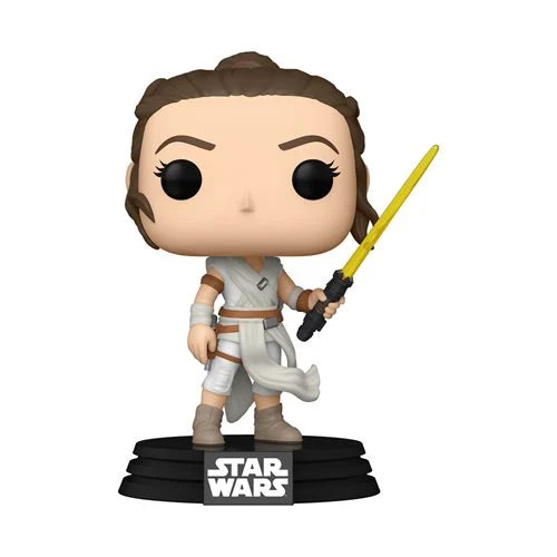Star Wars: The Rise of Skywalker - Rey Vinyl Figure with Yellow Lightsaber Funko Pop!