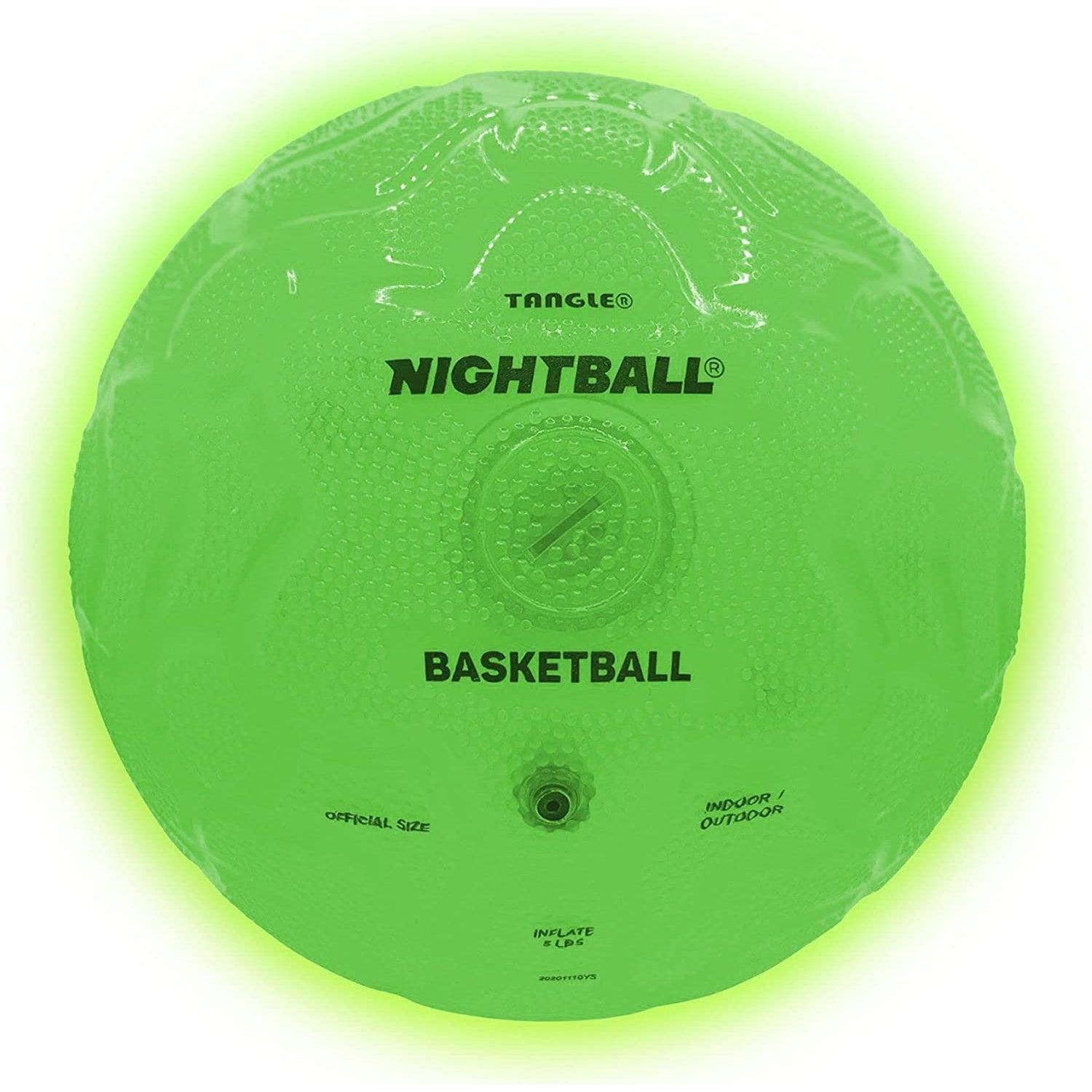 Green Night Glow - in - the - Dark Light - Up Basketball with LED