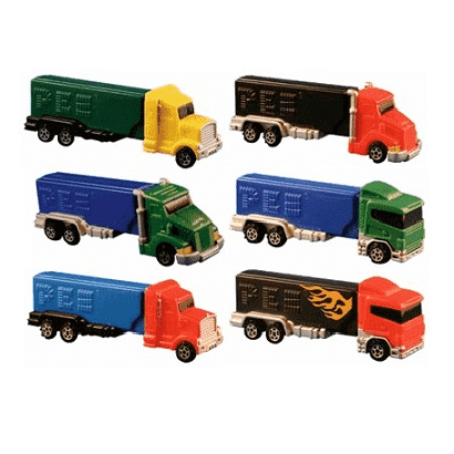 PEZ Blister Card Candy Dispenser - Assorted Styles of Trucks and Rigs for All Ages