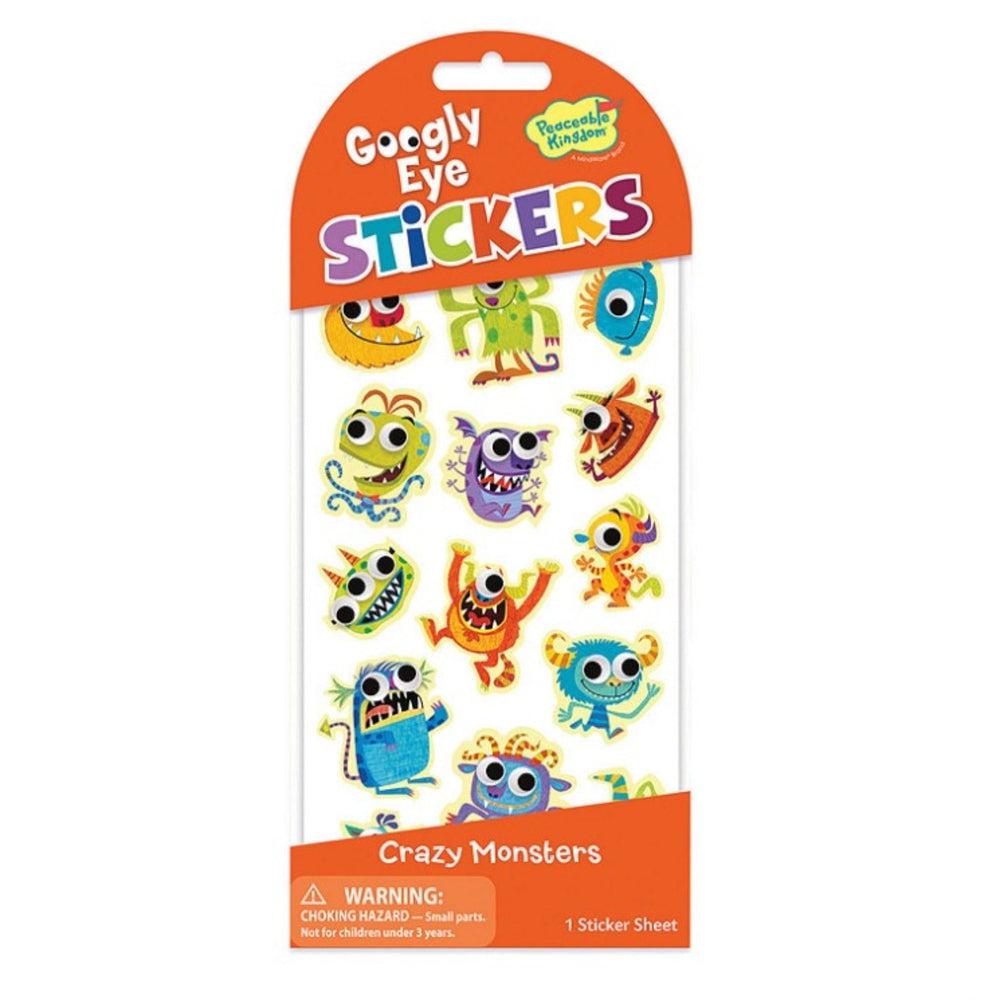 Insanely Fun Crazy Monsters Googly Eye Sticker Pack for Kids