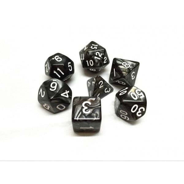 High - Quality Pearl Acrylic 7 - Piece Dice Set with Convenient Bag