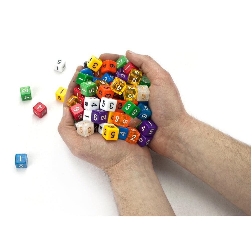 100+ Pieces of Randomly Colored 20MM D6 Polyhedral Dice Set