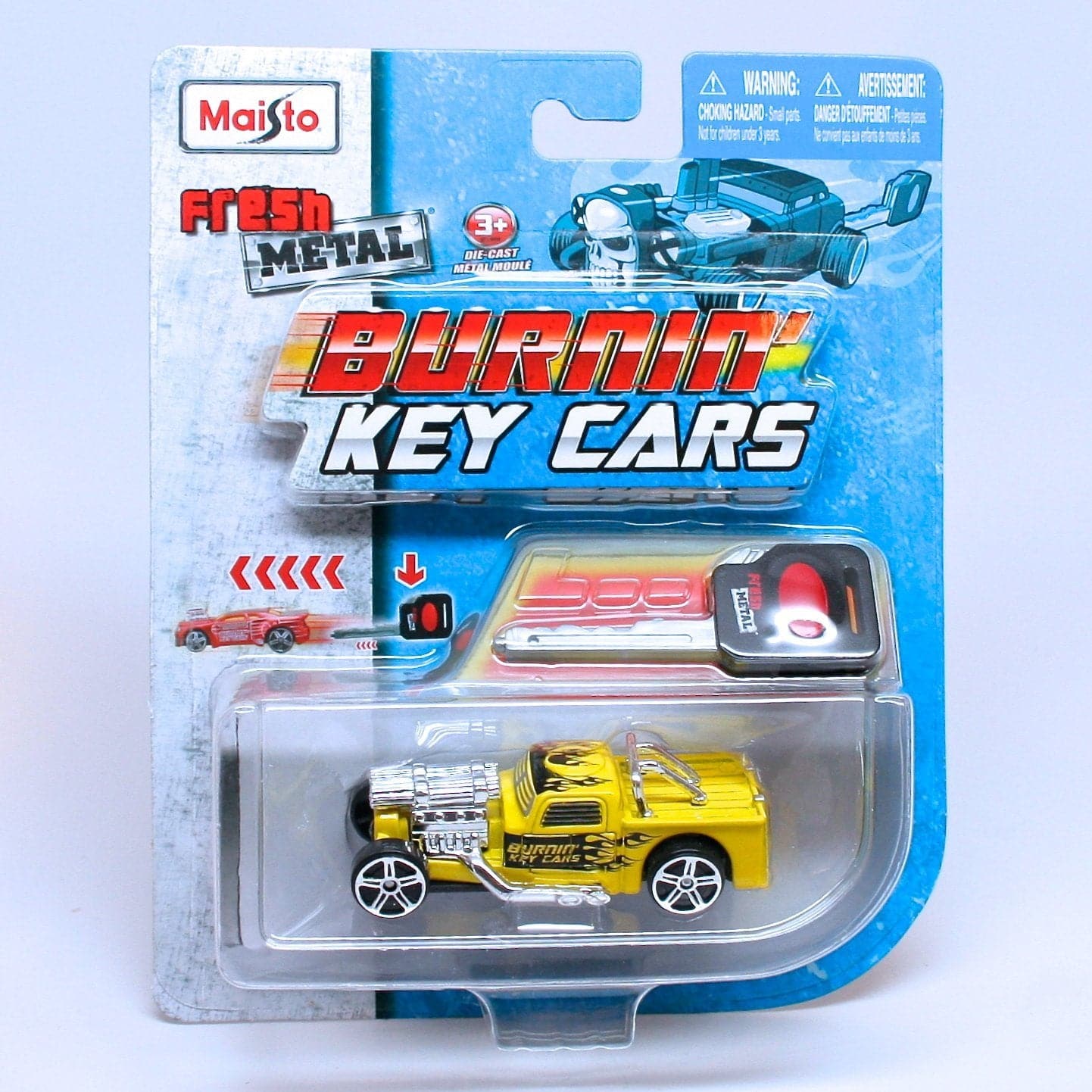 1:64 Scale Assorted Styles 3-Piece Set of Fresh Metal Burning Key Die-Cast Toy Cars