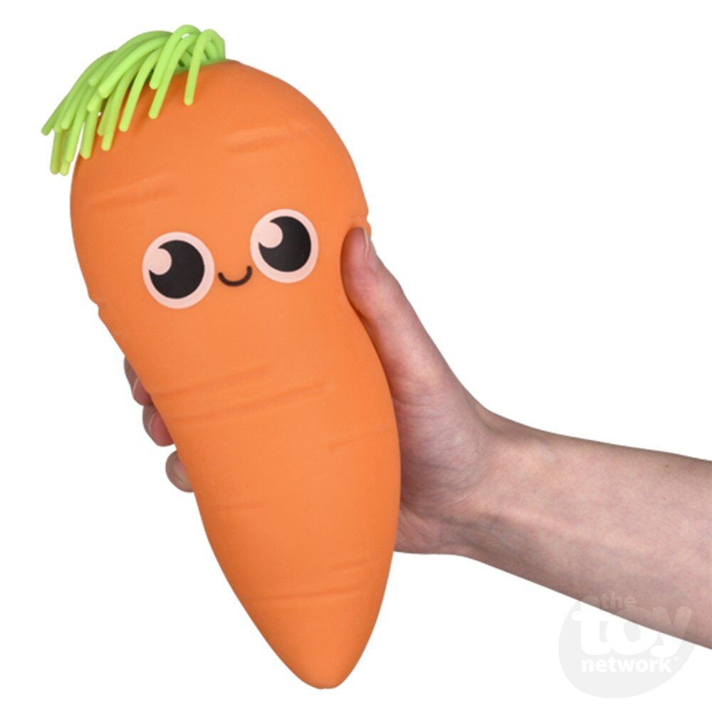 10 - Foot Long Puffer Toy Carrot for Fidgeting and Entertainment