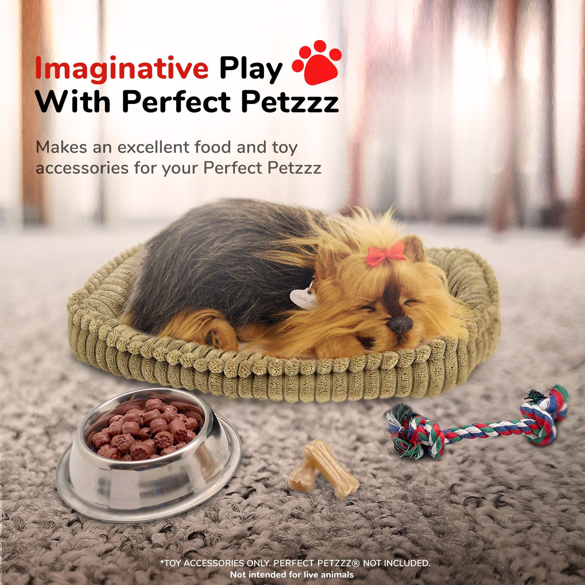 Fantastic Perfect Petzzz Dog Bowl and Toy Set for Realistic Pet Play
