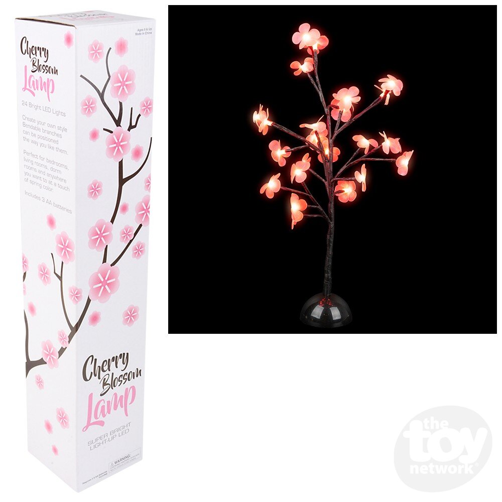18-Inch Artificial Cherry Blossom Tree Decorative LED Lamp for Room and Dorm