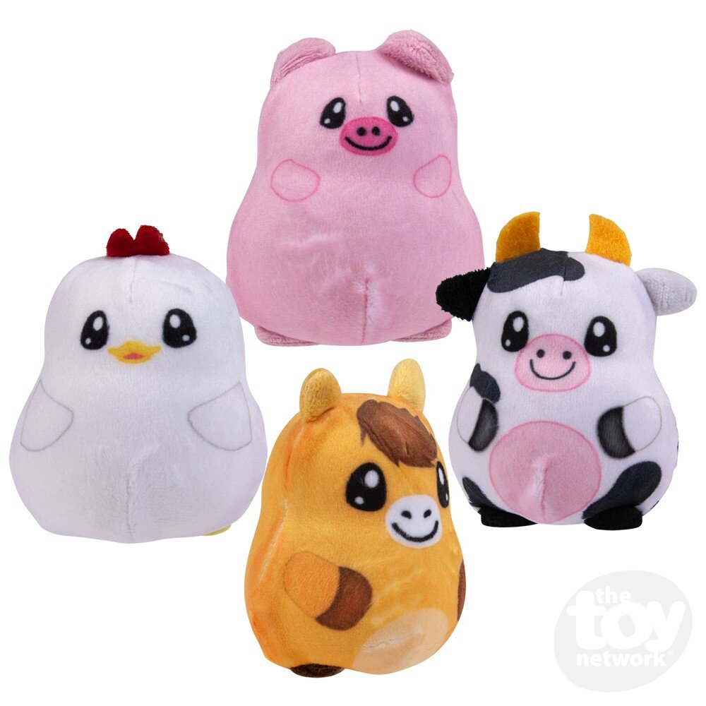 2.75-inch Squeezable Sugar-themed Plush Farm Toy for Kids