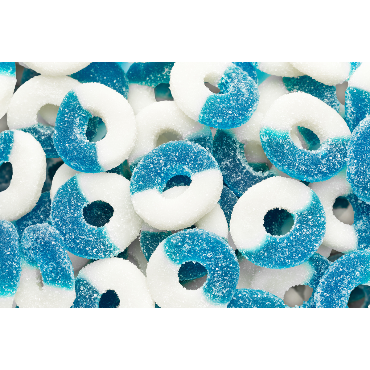 4.5 lb. Bag of Delicious Blue Raspberry Flavored Gummi Rings