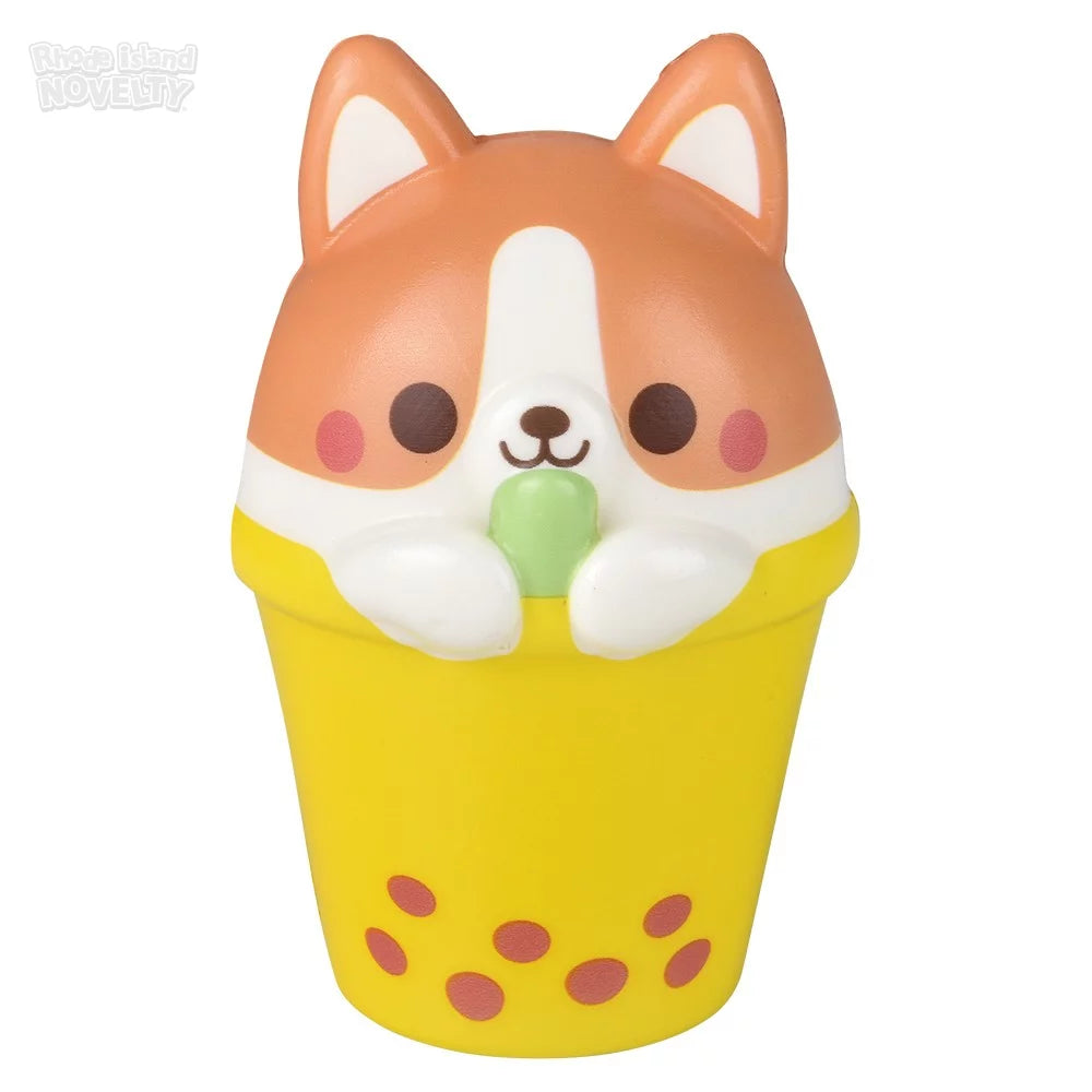 Squishy Bubble Tea-Shaped Animal Fidget Toy Set of 5