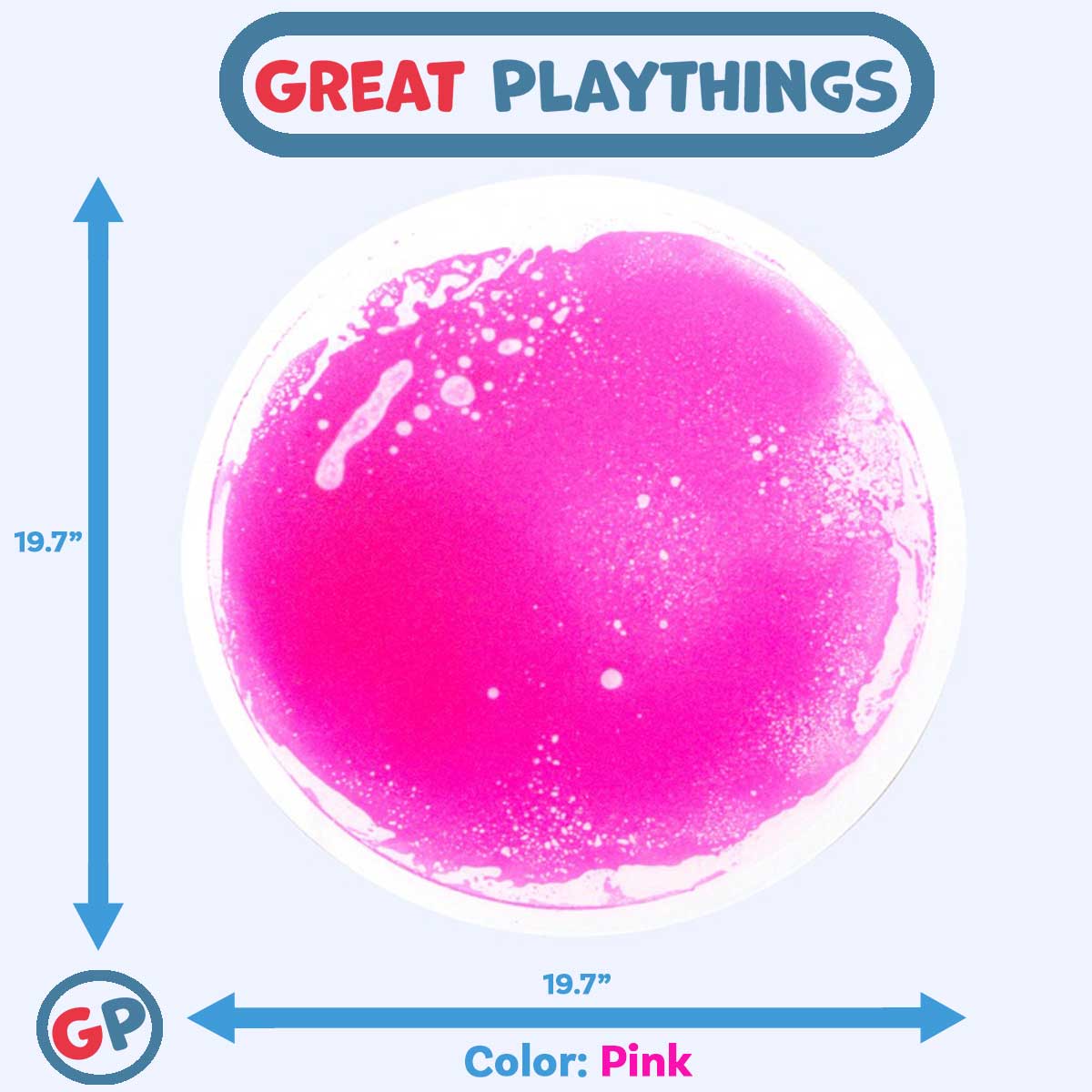 19.7-Inch Round Sensory Liquid-Filled Floor Tile for Fun and Decor