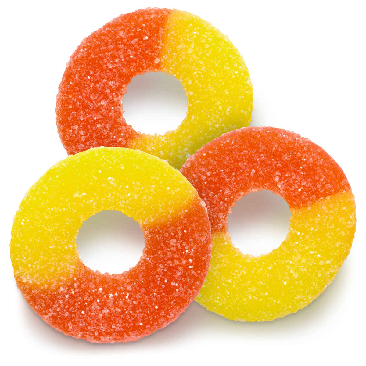 7 oz. Peg Bag of Gummy Peach Flavored Rings - Delicious Gummy Candy