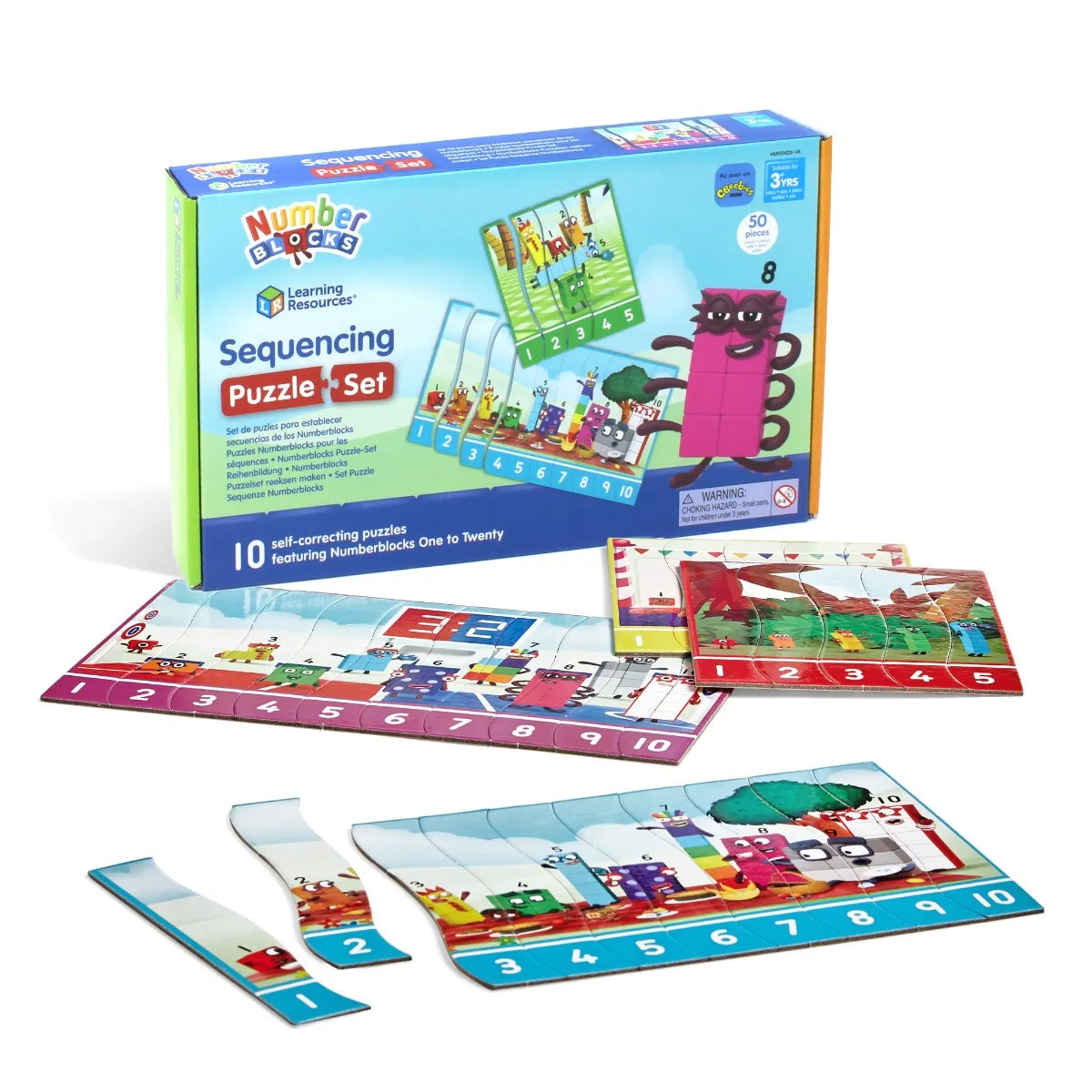 Educational Numberblocks Sequencing Puzzle Set for Kids