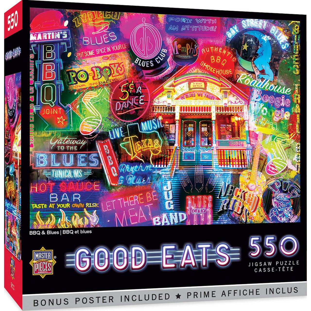 Fantastic Good Eats - BBQ & Blues Theme 550 - Piece Jigsaw Puzzle for Puzzle Enthusiasts