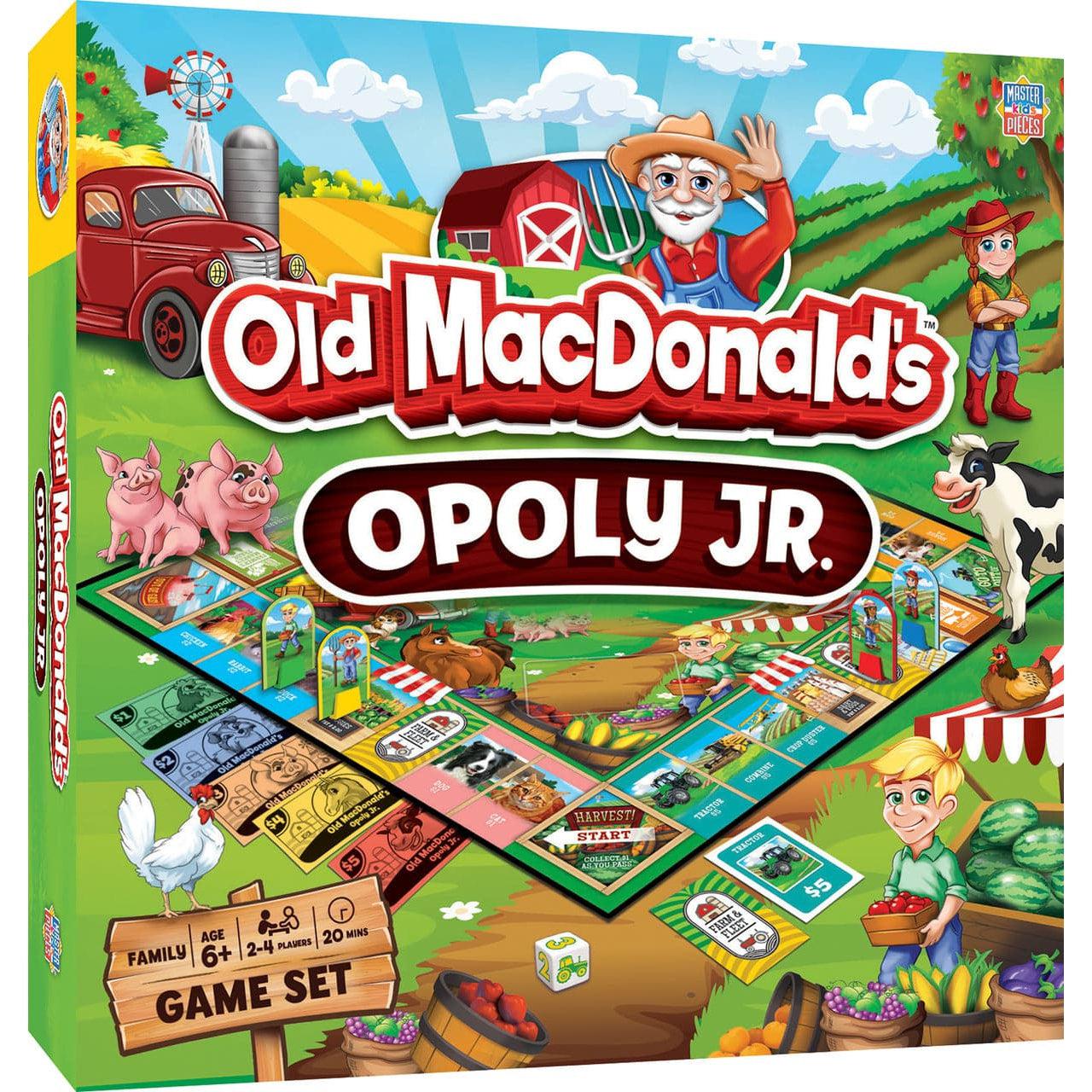 Old MacDonald's Farm Monopoly Junior Edition Board Game for Family Entertainment