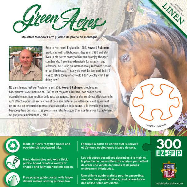 Green Acres Mountain Meadow Farm 300-Piece Easy-Grip Jigsaw Puzzle - Ideal for Puzzle Enthusiasts