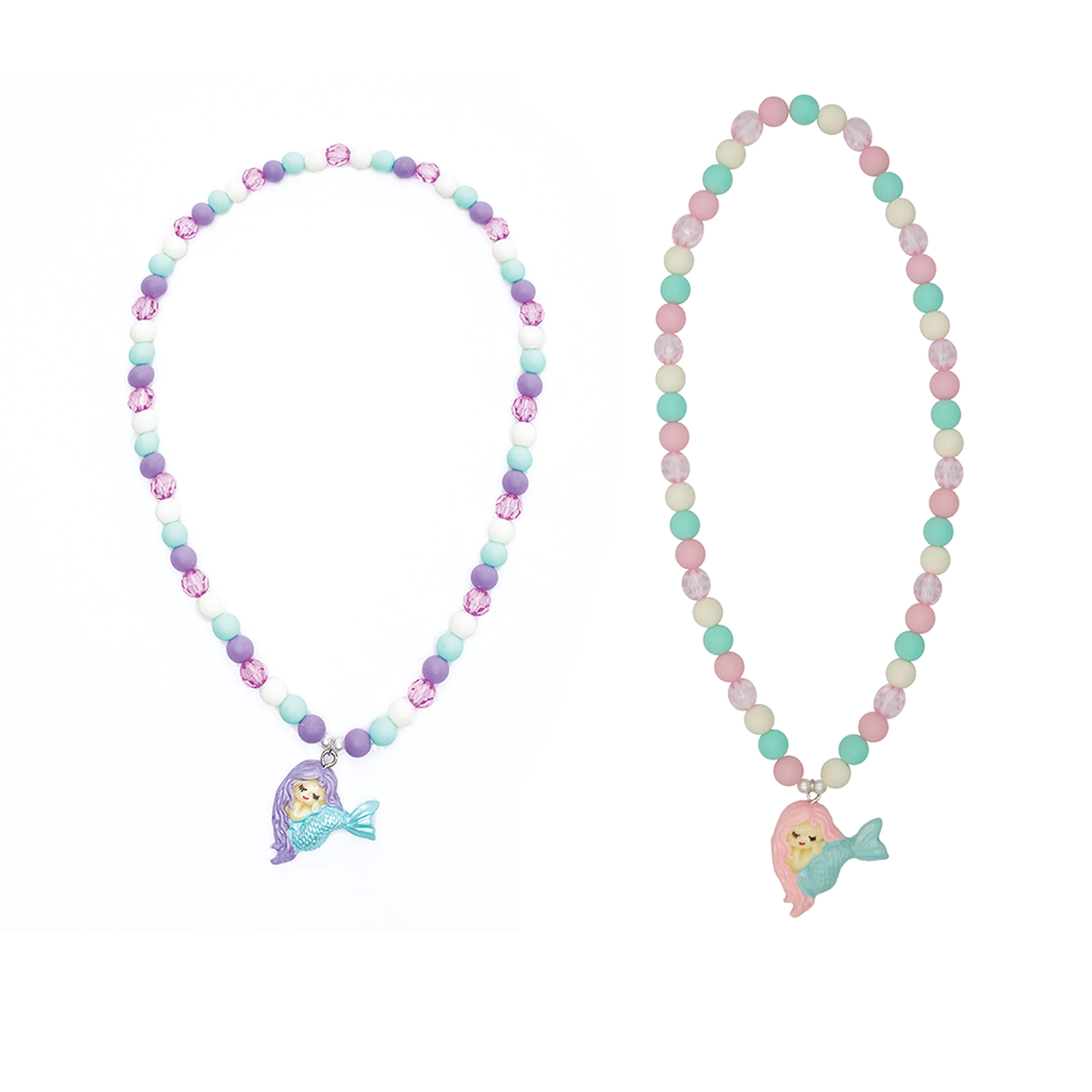 Matte Finish Mermaid Inspired Beaded Necklace