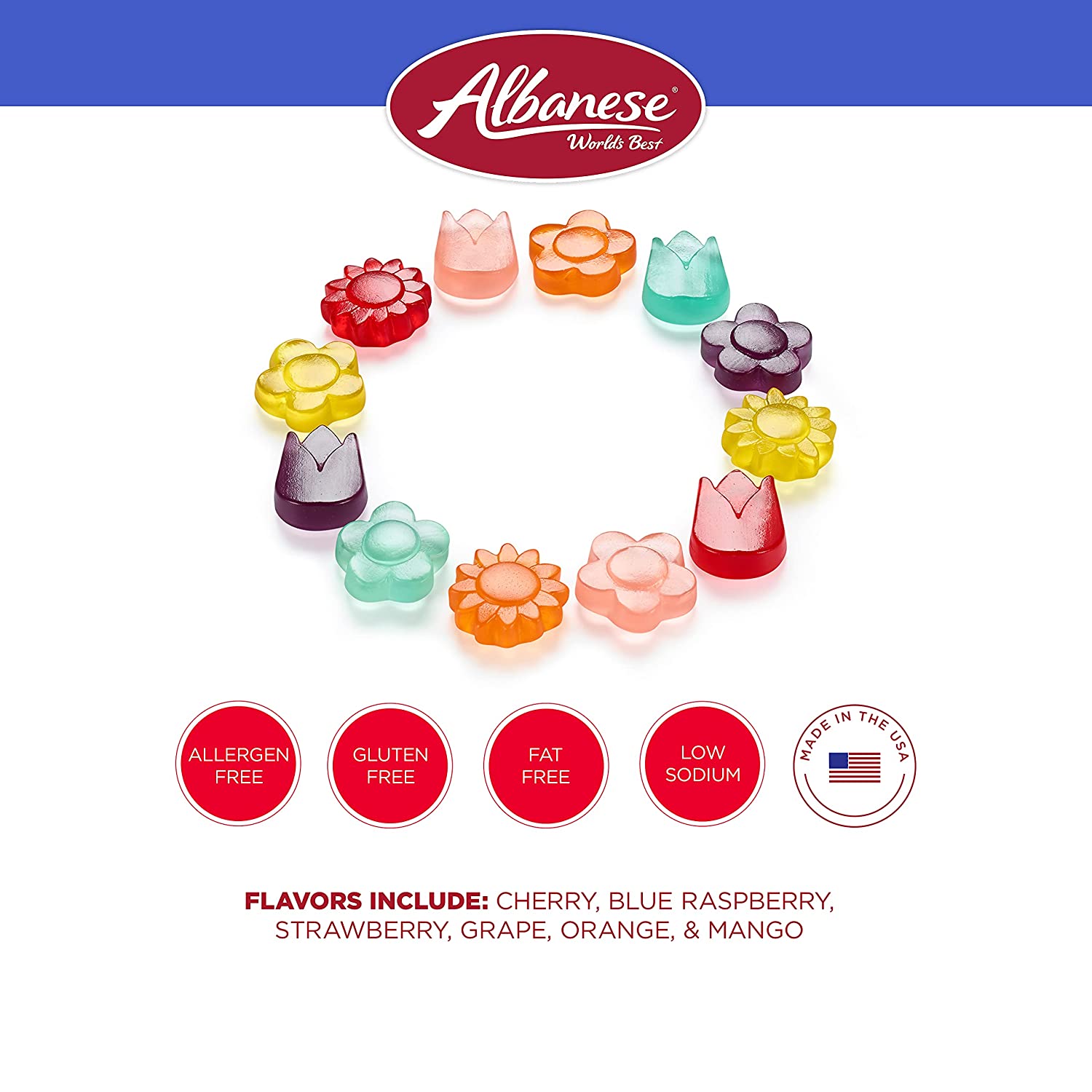 5 lb. Bag of Superb Gummi Flower Shapes with 6 Tasty Flavors
