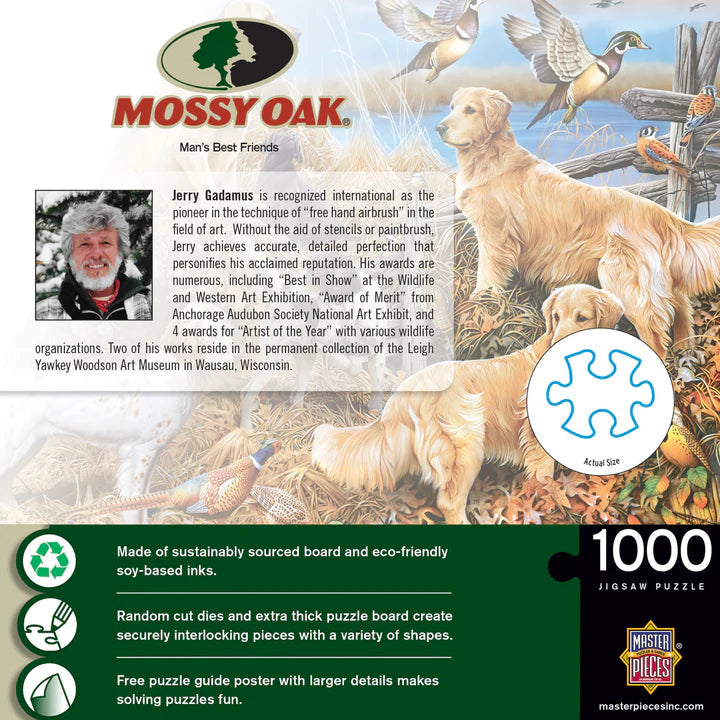 Mossy Oak 1000 - Piece Puzzle: Man's Best Friends - Family of Deer under American Flag