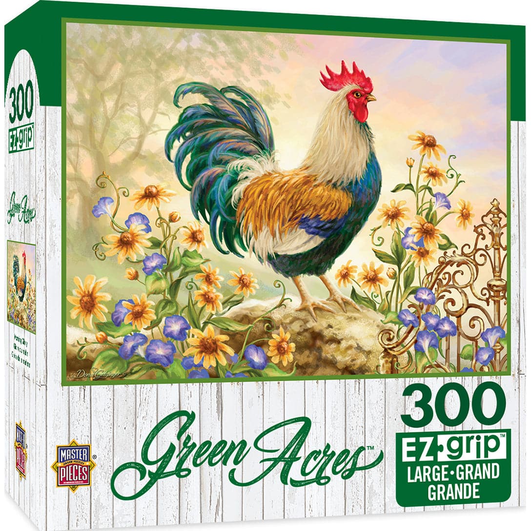 Green Acres Morning Glory 300-Piece Easy-Grip Jigsaw Puzzle for Puzzle Enthusiasts