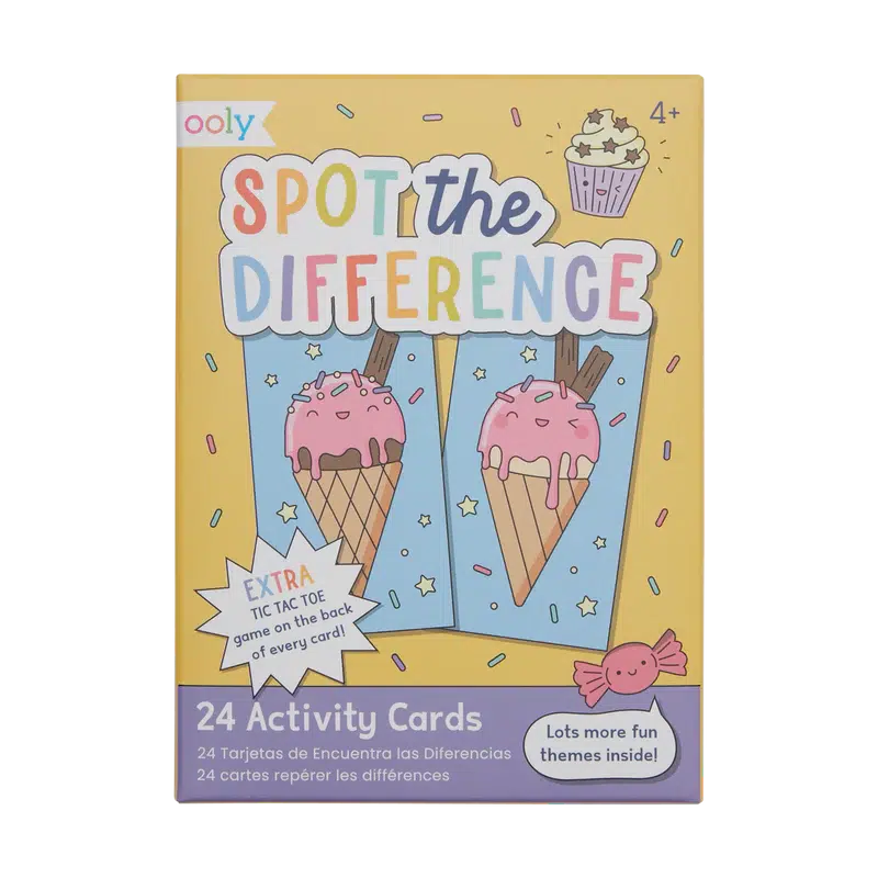 OOLY Adorable Spot-the-Difference Paper Games for Kids with 24 Themes