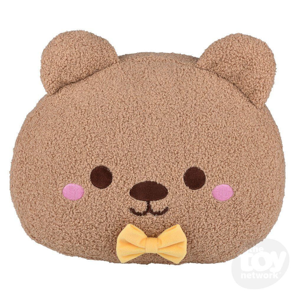 Adorable Kawaii Bear-Themed Plush Decorative Pillow for Ages 3 and Above