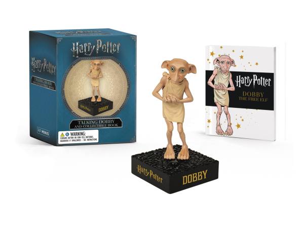 Collectible Harry Potter Themed Talking Dobby Figurine with Exclusive Miniature Book