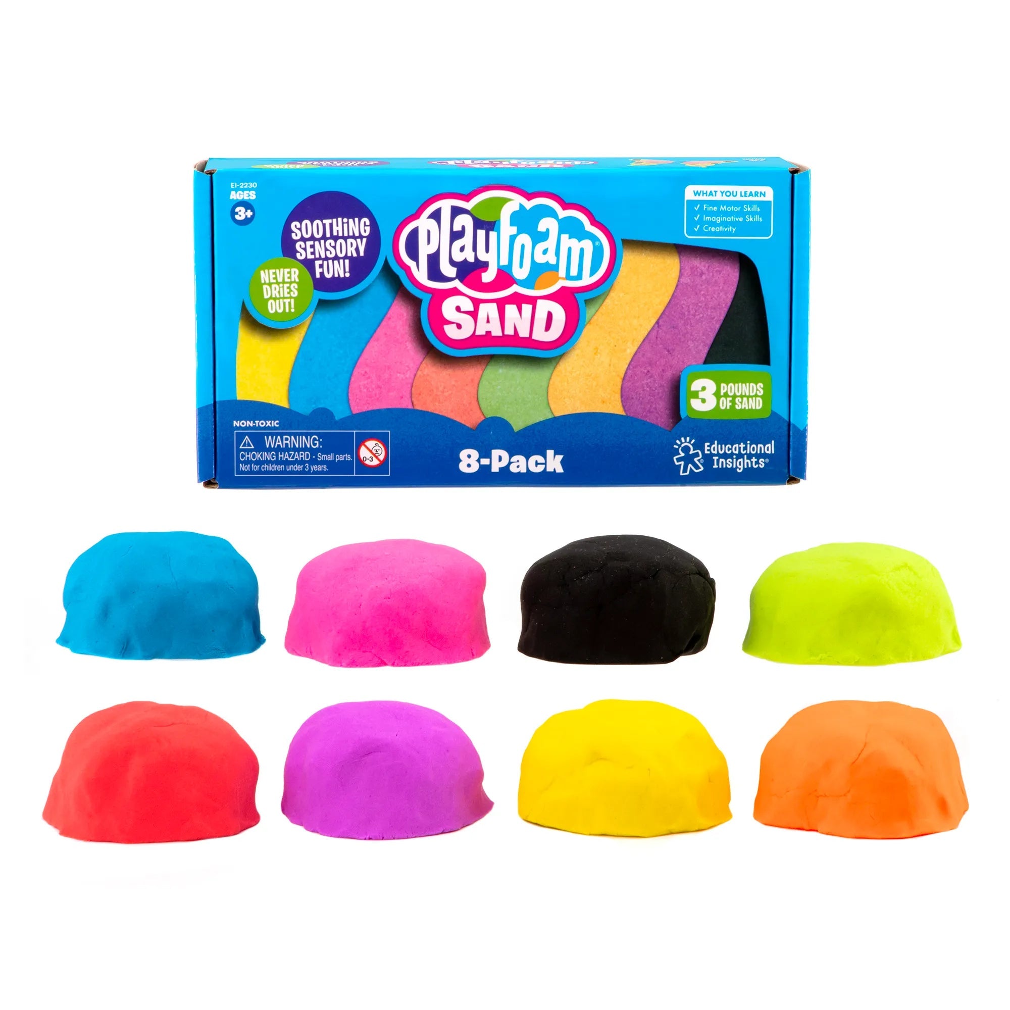8-Pack Set of Playfoam Sand for Preschool Sensory Play