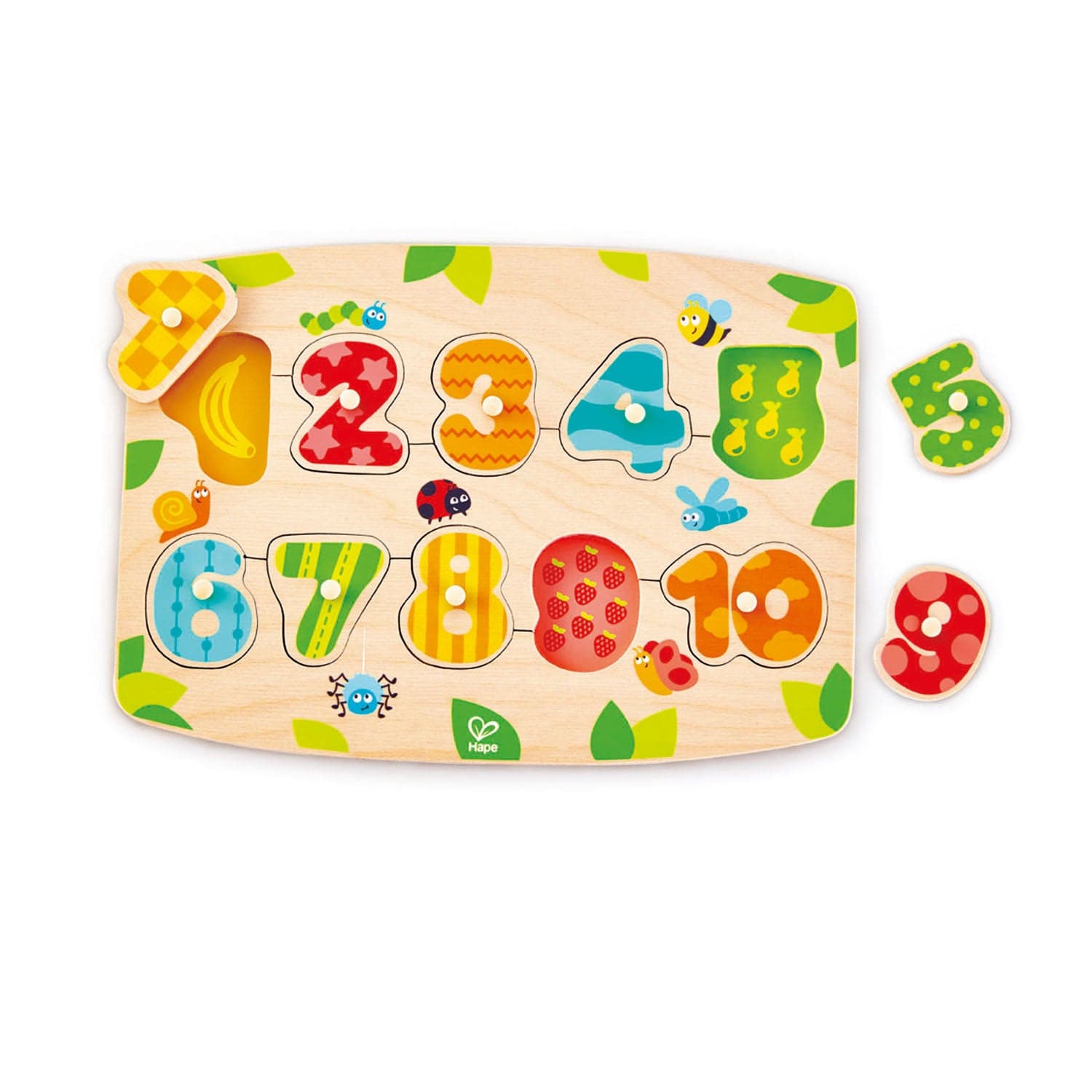 Colorful Educational Number Peg Puzzle for Ages 3+