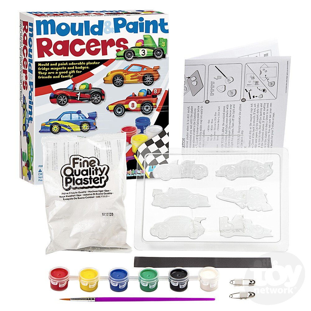Race Car Moulding and Painting Kit for Ages 5+