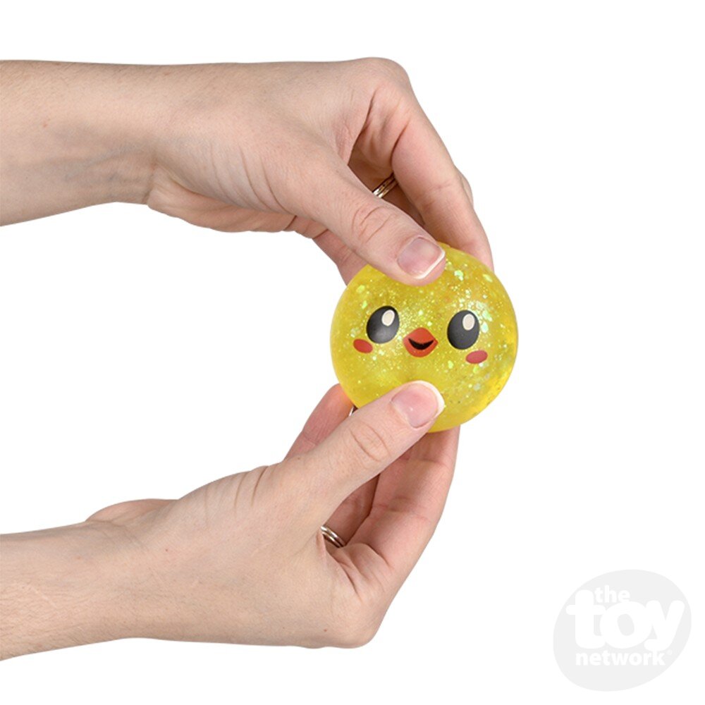 2.5-Inch Easter Chick-Themed Sugar Ball for Quick Stress Relief