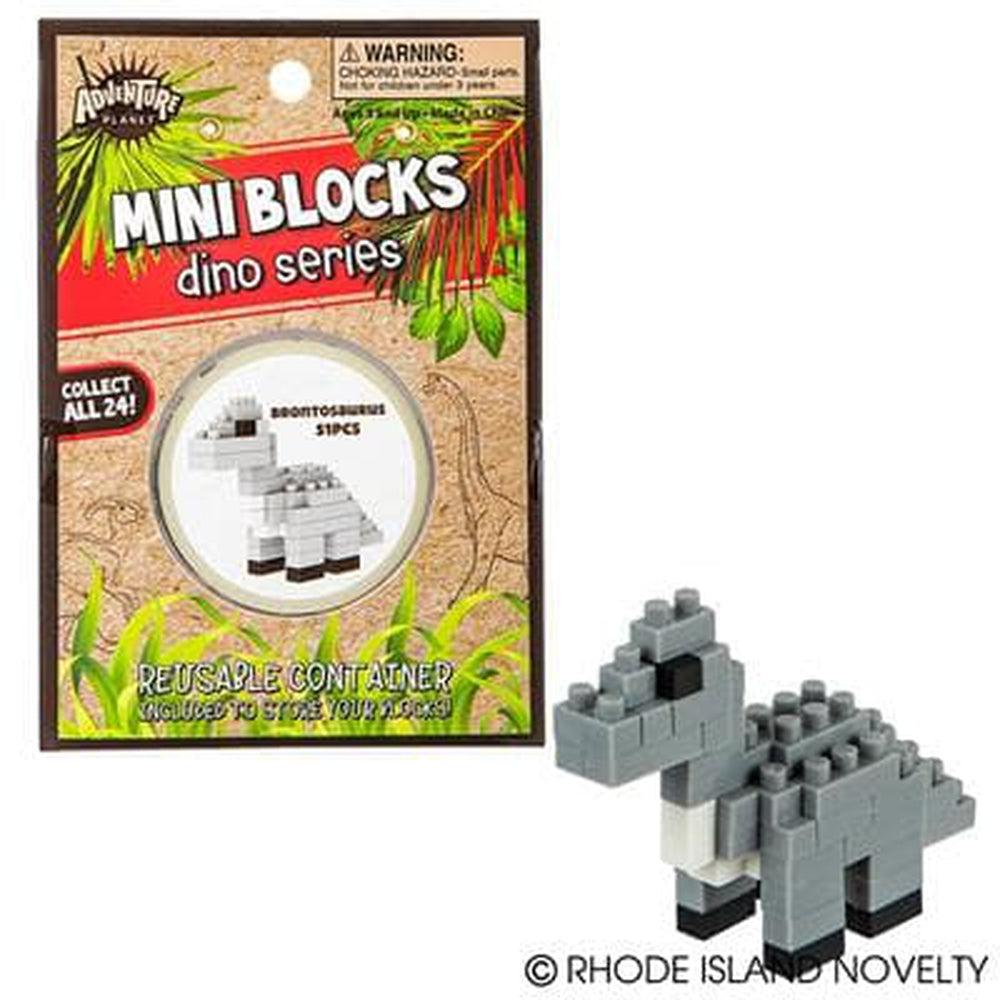 51-Piece Colorful Mini Blocks Set to Build a 3D Standing Brontosaurus