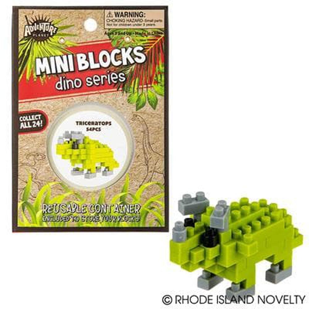 54-Piece Mini Building Blocks for Creating a Stand - up Triceratops