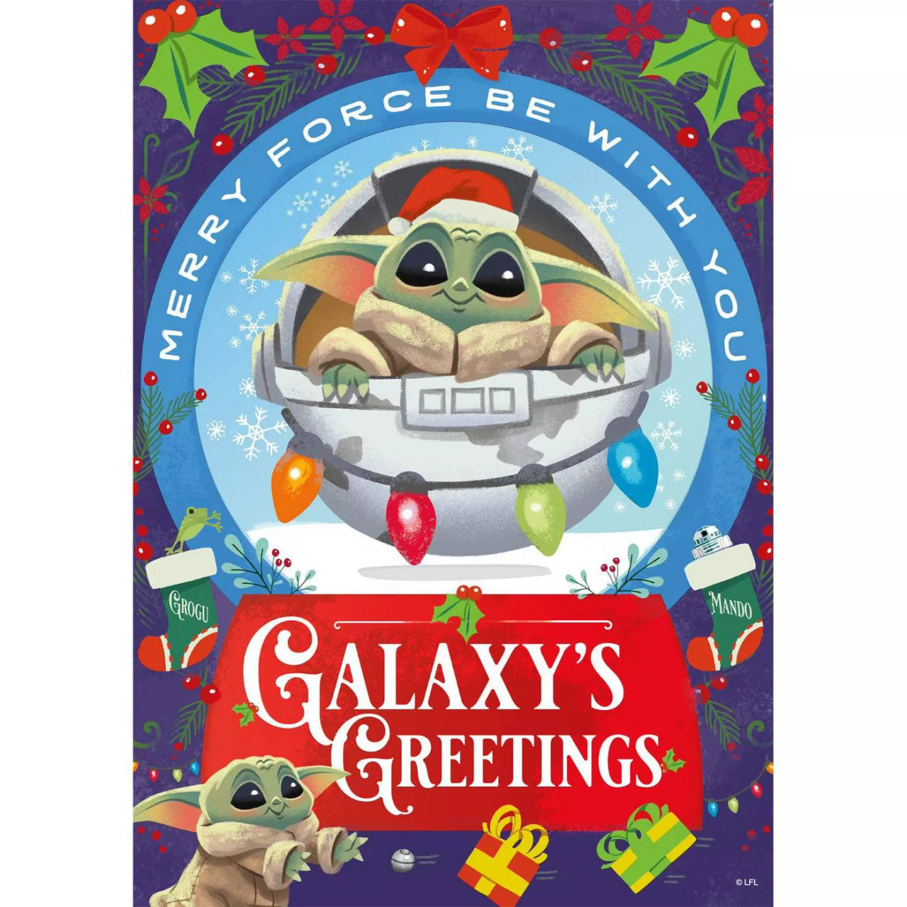 Star Wars: The Mandalorian - Galaxy's Greetings 500 Piece Jigsaw Puzzle for Holiday Fun