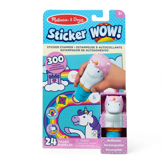 Melissa & Doug Sticker WOW! Unicorn Activity Pad with Collectible Sticker Stamper